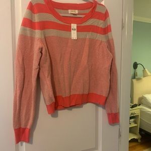 New Maeve sweater from Anthropologie  pink and tan